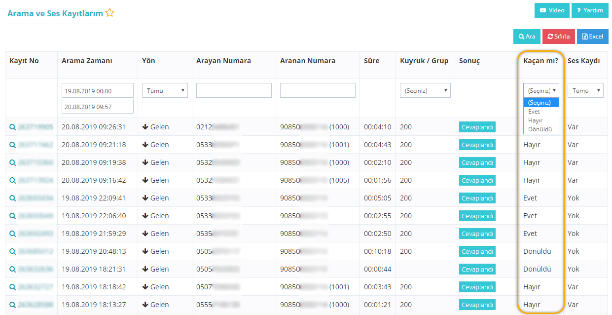 Kaçan-Çağrı-Geri-Dönüldü